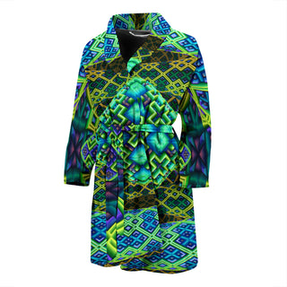 DMT Yellow Mens Bath Robe by Psypepper