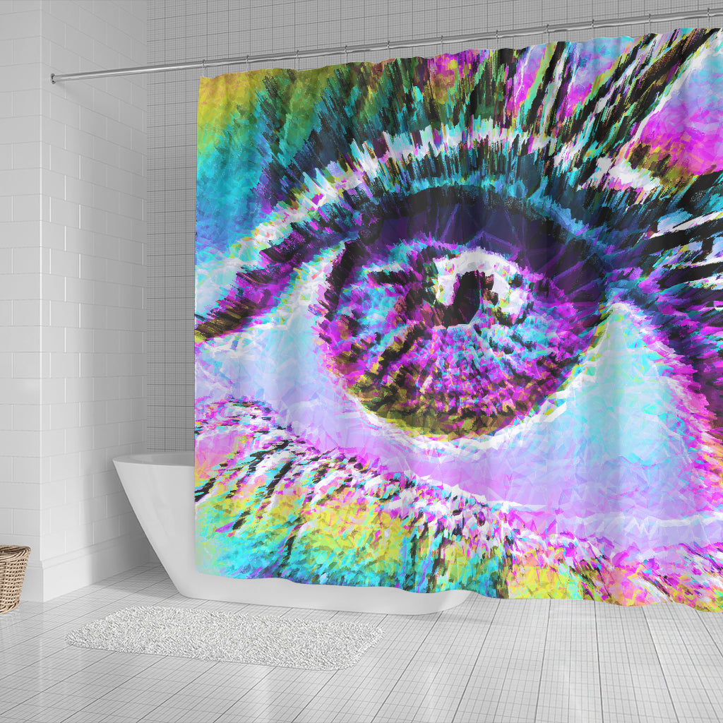 Glitch-Eye | Shower Curtain | Makroverset
