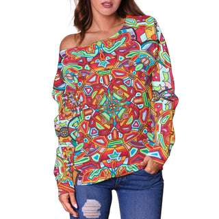 Infinity Mandala | Womens Off Shoulder Sweater | Lachlan Wardlaw
