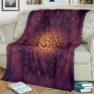 Mystical Aum Chakra Mandala - Amethyst | Blanket | Mandalazed