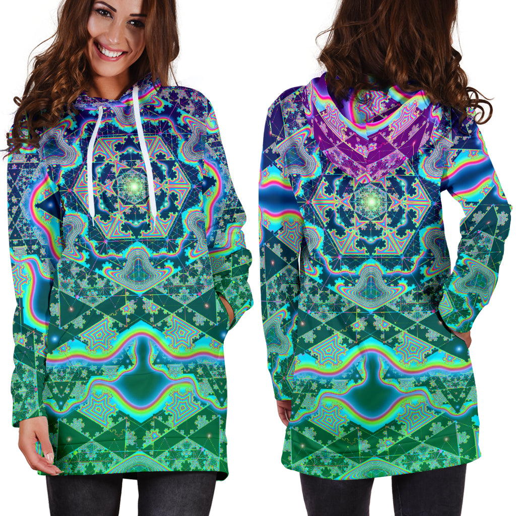Geometric Splash Womens Hoodie Dress | VOID