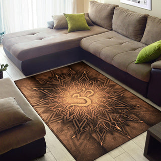 Mystical Aum Chakra Mandala - Earth | Rug | Mandalazed
