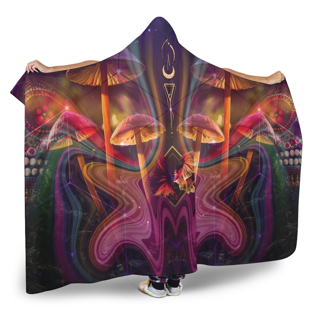 Kinoko | Hooded Blanket by Cosmic Shiva