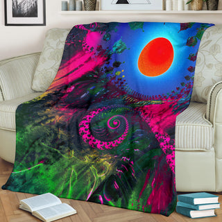 Fractalscape Sunrise | Microfleece Blanket | Makroverset