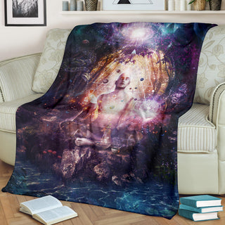 Connected To Source | Premium Microfleece Blanket | Cameron Gray
