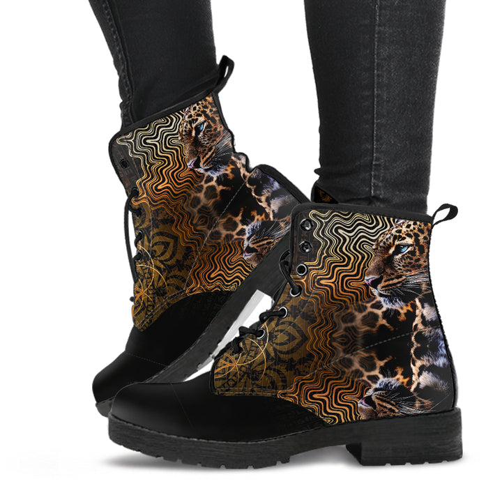 Nefertiti Lotus || Leather Boots by Cosmic Shiva