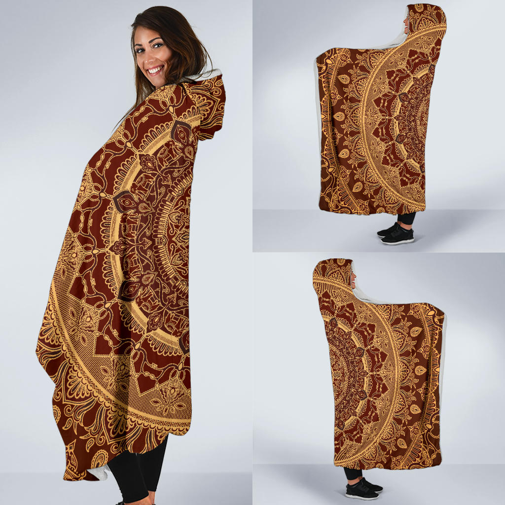 Elephants Mandala | Hooded Blanket | Mandalazed