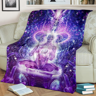 Balanced Self | Premium Microfleece Blanket | Cameron Gray