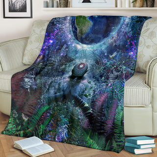 Gratitude For The Earth And Sky | Premium Microfleece Blanket | Cameron Gray