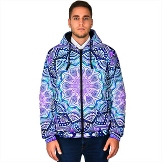 Sacred Mandala Men's Padded Hooded Jacket | Cameron Gray