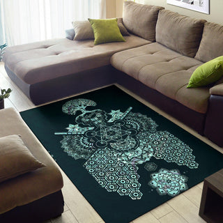 GEOMETRIC turquoise RUG | MIL ET UNE