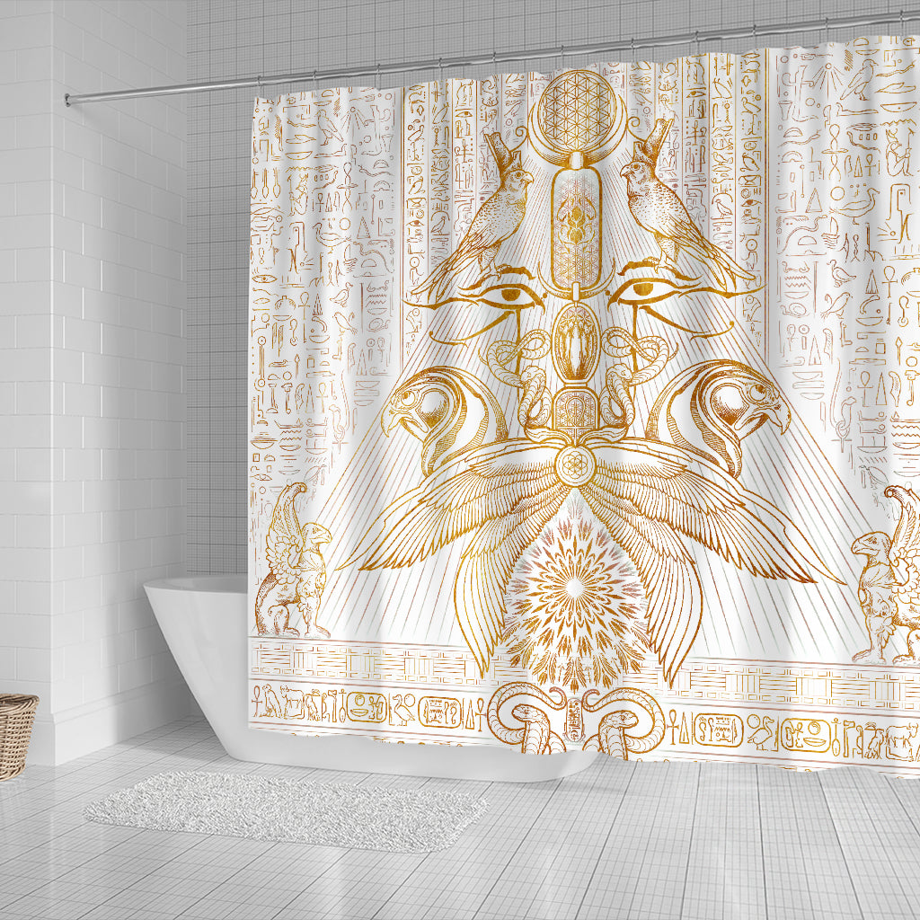 THE AUSPICES OF HORUS Shower Curtain | Yantrart