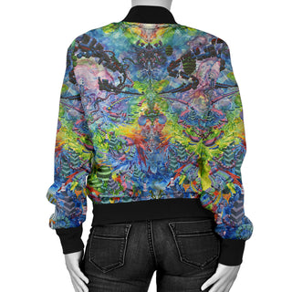 Garden of Earthly Delight Women's Bomber Jacket | Dylan Thomas Brooks