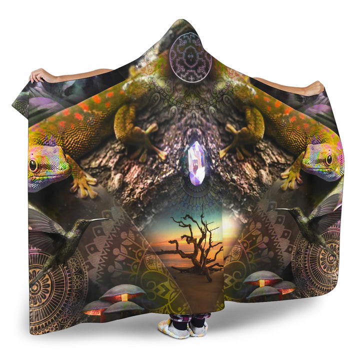 CrystalHealing || Hooded Blanket by Cosmic Shiva