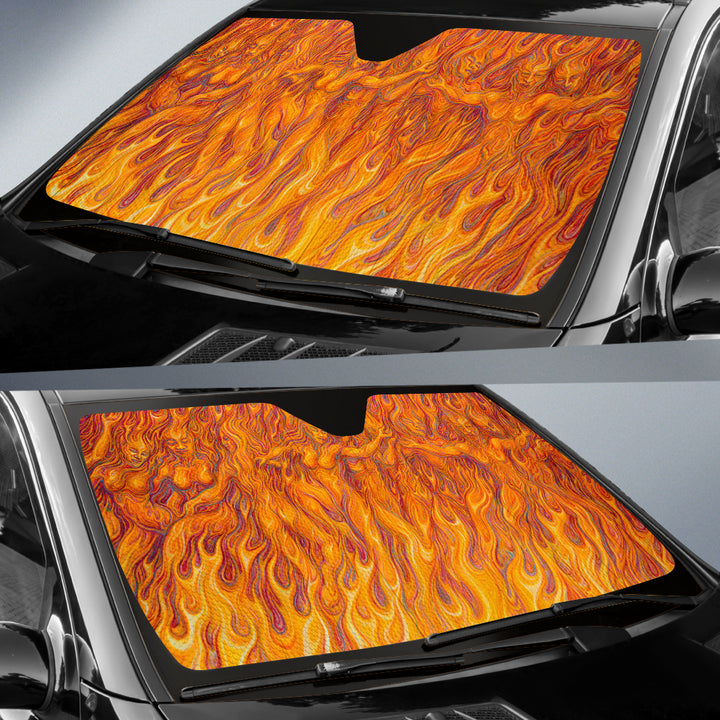 Flames of Passion Auto Sun Shade by Mark Henson