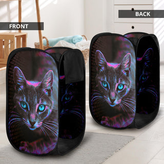 Blue Eye Kitty | Laundry Basket | Hubert Solczynski