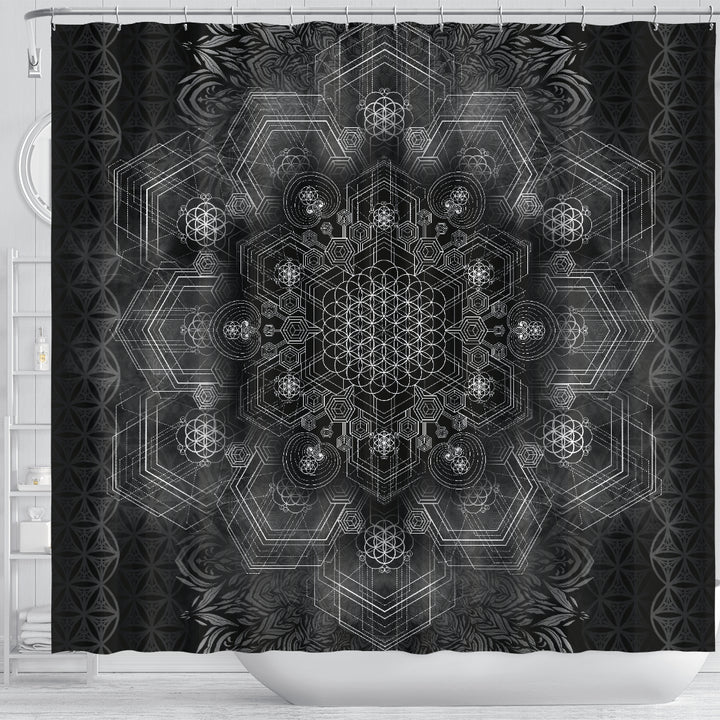 UNVEILING THE GRID | SHOWER CURTAIN | YANTRART