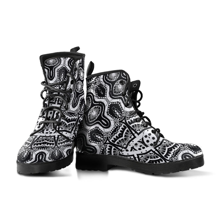 Cameron Gray | Acid Trip Black & White Leather Boots