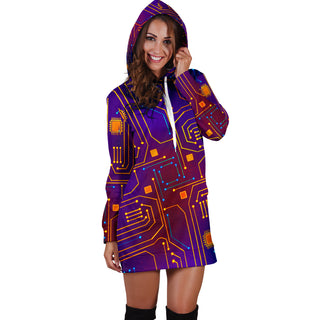 Psy Circuit 2 | Women's Hoodie Dress | Magusz
