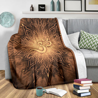 Mystical Aum Chakra Mandala - Earth | Blanket | Mandalazed