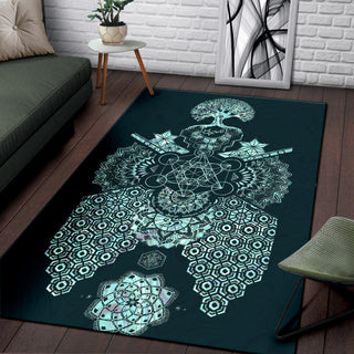 GEOMETRIC turquoise RUG | MIL ET UNE