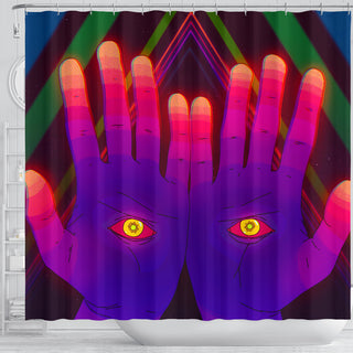 PSYCHEDELIC HANDS SHOWER CURTAIN | PHAZED