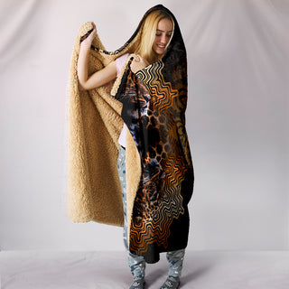 Nefertiti Lotus || Hooded Blanket by Cosmic Shiva