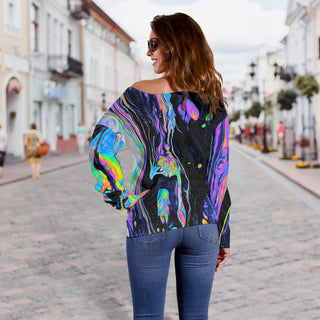 GLASS PARK WOMENS OFF SHOULDER SWEATER | MALAVIDA