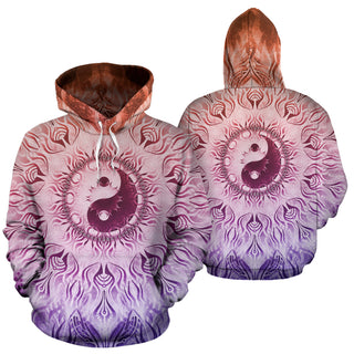 Fractalized Rainbow Yin & Yang Mandala | Hoodie | Mandalazed