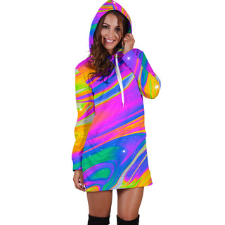 NEGATIVE WOMENS HOODIE DRESS | MALAVIDA