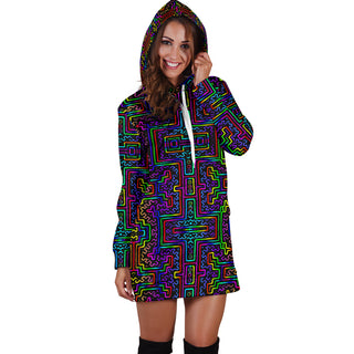 Prismatic Overlay | Women's Hoodie Dress | Hakan Hisim