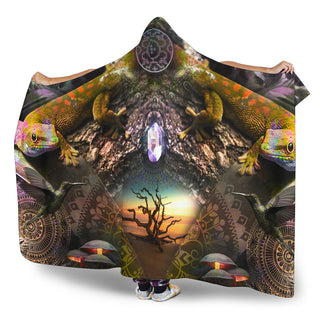 CrystalHealing || Hooded Blanket by Cosmic Shiva