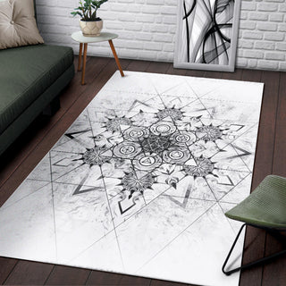 Elements of Sacred Geometry - White | Rug | Mandalazed