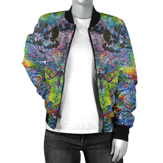 Garden of Earthly Delight Women's Bomber Jacket | Dylan Thomas Brooks