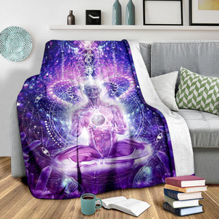 Balanced Self | Premium Microfleece Blanket | Cameron Gray