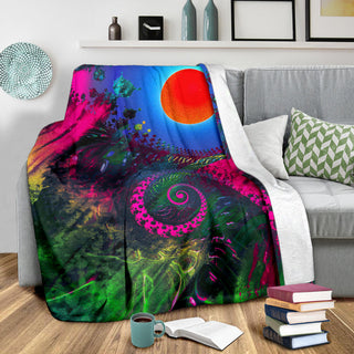 Fractalscape Sunrise | Microfleece Blanket | Makroverset