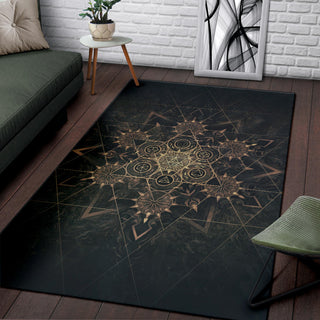 Elements of Sacred Geometry - Dark | Rug | Mandalazed