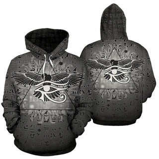 Eye of Horus Hieroglyps - Black | Hoodie | Mandalazed