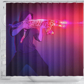 PHTONIC CAT GUN SHOWER CURTAIN | PHAZED