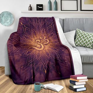 Mystical Aum Chakra Mandala - Amethyst | Blanket | Mandalazed