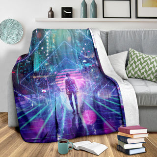 Neon Zone | Premium Microfleece Blanket | Cameron Gray