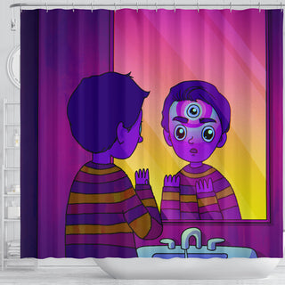 CRYPTO PSYCHEDELIC BOY SHOWER CURTAIN | PHAZED