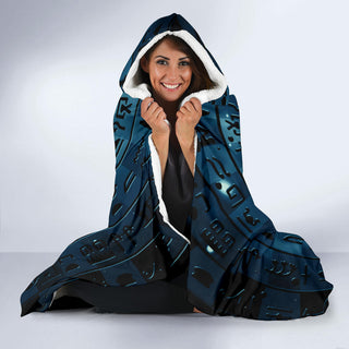 Eye of Horus Mandala - Blue | Hooded Blanket | Mandalazed