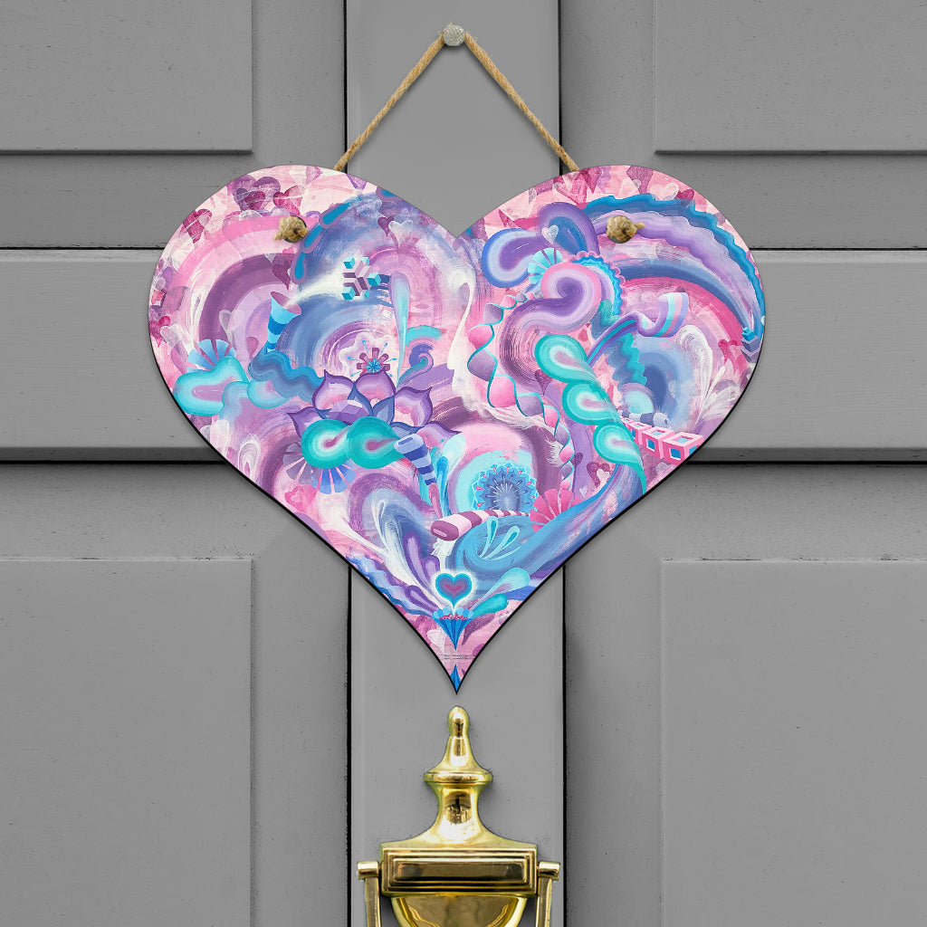 Blooming Heart Hanging Door Sign | Dylan Thomas Brooks