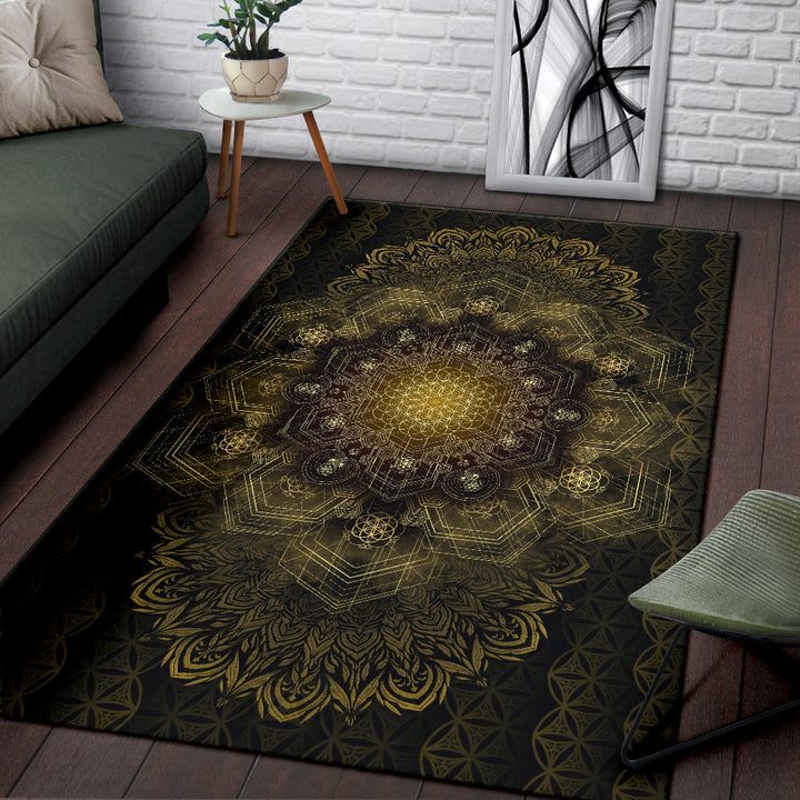 UNVEILING THE GRID - GOLD | RUG | YANTRART