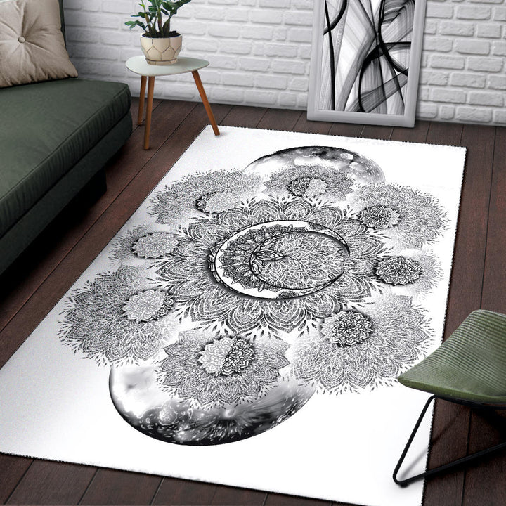 THE WHITE CRESCENT MOON | RUG | YANTRART