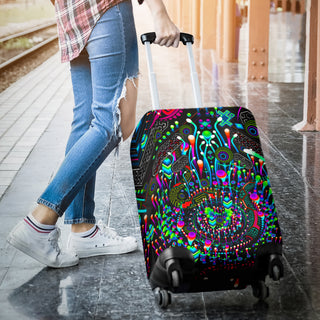 BLOOM CYAN LUGGAGE COVER | TAS VISUALS