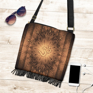 Mystical Aum Chakra Mandala - Earth | Boho Handbag | Mandalazed