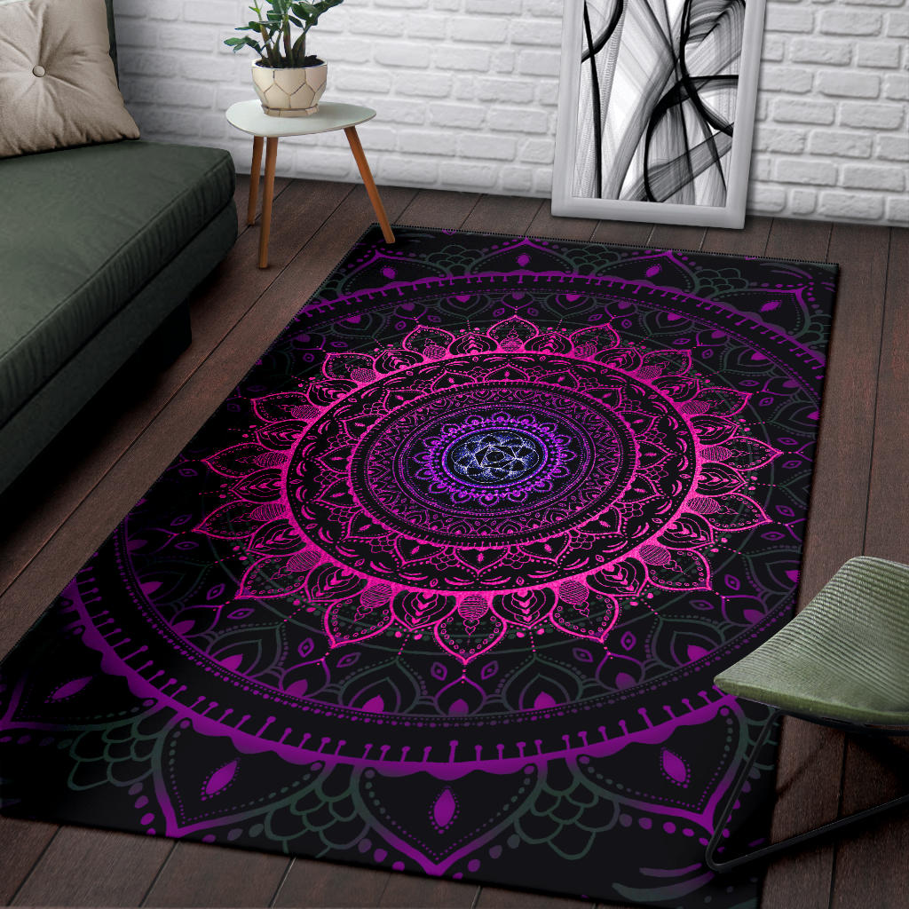 Cameron Gray | Neon Mandala | Floor Rug