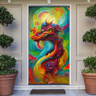 New Years Dragon Bouquet 2 Door Sock | Michael Garfield
